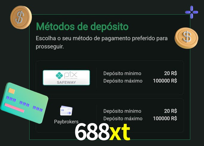 O cassino 688xt oferece uma grande variedade de métodos de pagamento